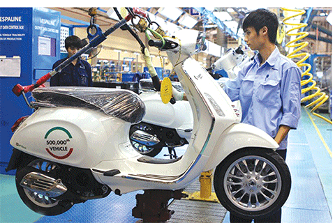 Phân xưởng lắp ráp xe Piaggio của Tập đoàn Piaggio Việt Nam